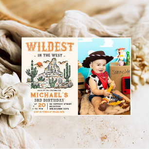 Invitación Rodeo del desierto del Vintage occidental, foto de