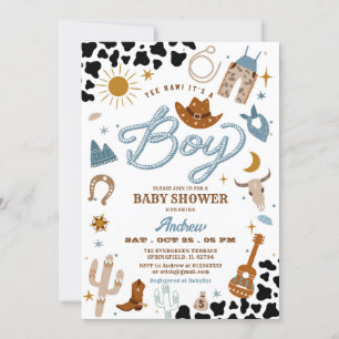 Invitación Rodeo Ranch Wild West Cowboy Baby Shower