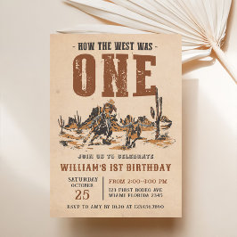 Invitación Rodeo Western Cowboy 1 Fiesta de cumpleaños