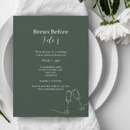 Invitación ROE Dusky Green & White Brets Antes De Cenar