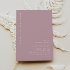 Invitación ROGUE Dusty Rubor Pink Mauve Bridal Shower