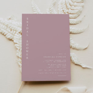 Invitación ROGUE Dusty Rubor Pink Mauve Bridal Shower