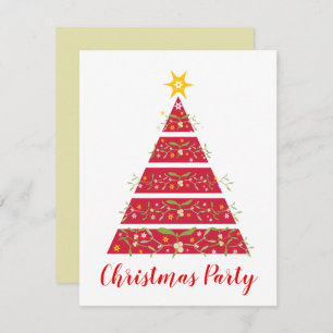 Invitación roja a la fiesta de Mistletoe