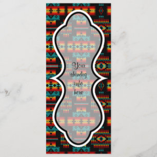 Invitación roja, amarilla y azul brillante del