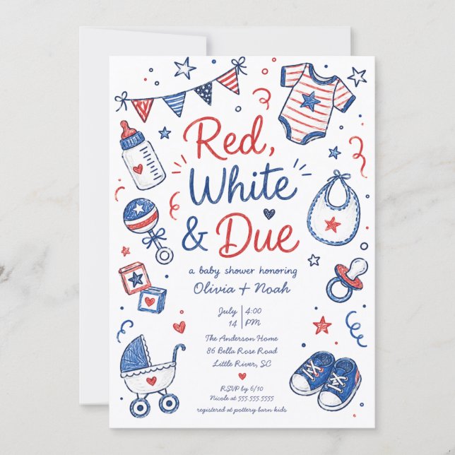 Invitación Roja Blanca y Debida (Anverso)