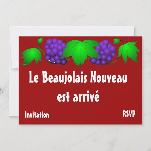 Invitación roja de Beaujolais (Anverso)