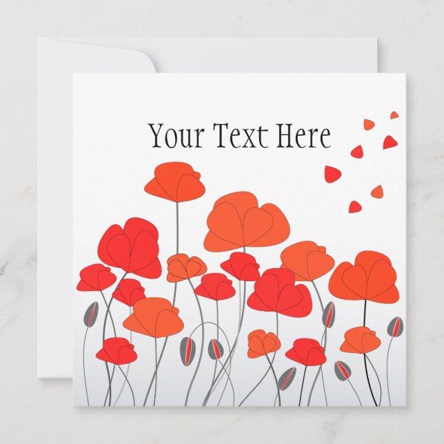 Invitación roja de las amapolas (Anverso)