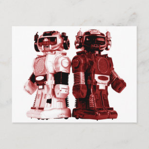 invitación roja de los robots