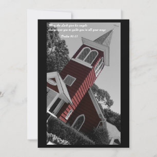 Invitación roja del bautismo de la iglesia