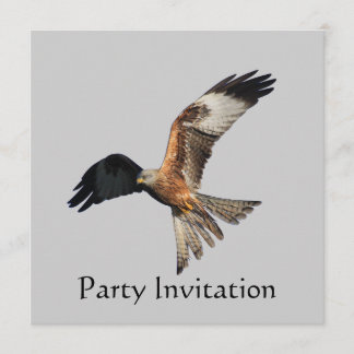 Invitación roja del fiesta de la cometa