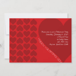 Invitación roja del fiesta de la tarjeta del día