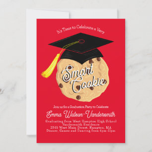Invitación Roja para Fiesta de Graduación de Galle