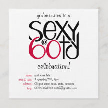 Invitación roja Sexy a los 60