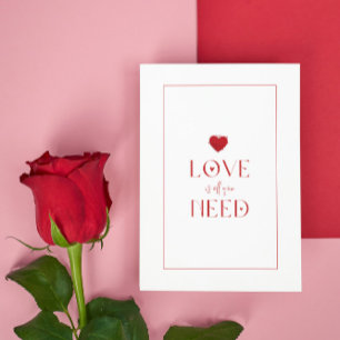 Invitación Rojo Blanco, El Amor Es Todo Lo Que Necesitas, Cor