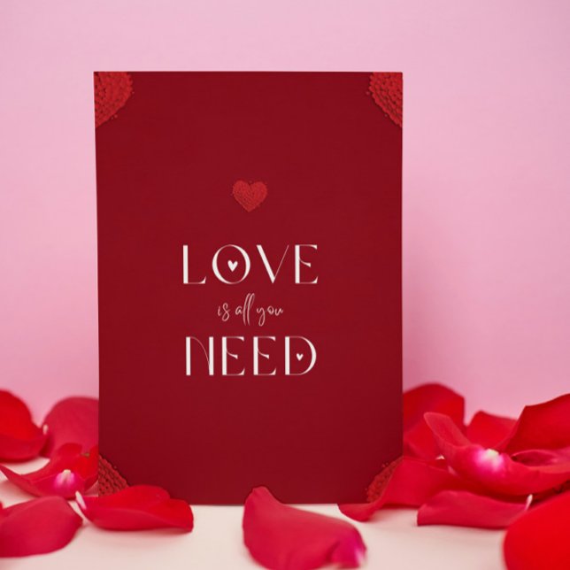 Invitación Rojo, Blanco, El Amor Es Todo Lo Que Necesitas, Ro (Subido por el creador)