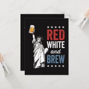 Invitación Rojo Blanco y Cerveza 250 Aniversario