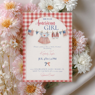 Invitación Rojo Blanco y Cumple a Tiempo Fiesta de Bebé de Mu