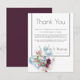 INVITACIÓN ROJO BLANCO Y NARANJA FLORAL ELEGANTE GRACIAS