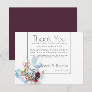 INVITACIÓN ROJO BLANCO Y NARANJA FLORAL ELEGANTE GRACIAS