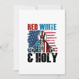 Invitación Rojo Blanco y Santo Papa León XIV, 4 de Julio