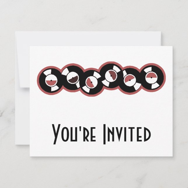 Invitación Rojo de fila de registro (Anverso)