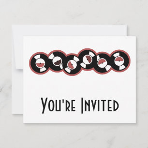 Invitación Rojo de fila de registro