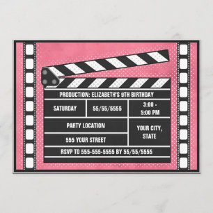 Invitación Rojo de la tablilla de la fiesta de cumpleaños de