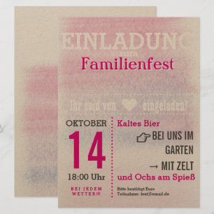 Invitación rojo decente