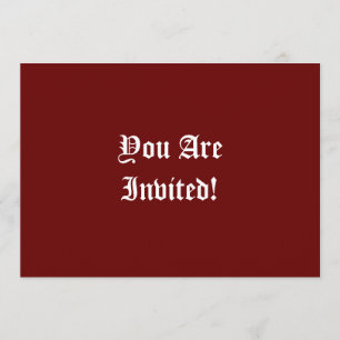 Invitación rojo Halloween del palo de vampiro 7x5