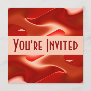 Invitación rojo precioso