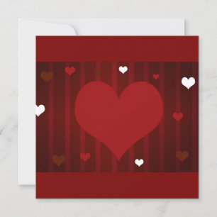 Invitación Rojo Romántico y Blanco Me Ama Corazón de San Vale