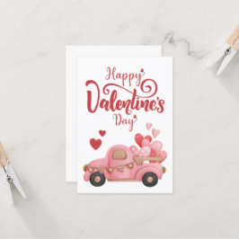 Invitación Rojo rosa ilustrado Feliz Día de San Valentín