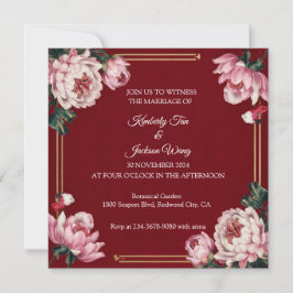 Invitación Rojo vibrante