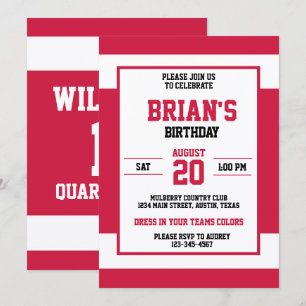 Invitación Rojo y Blanco