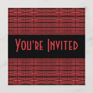 Invitación rojo y negro