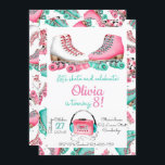 Invitación Roller Skating Invitation, Roller Skating Invite<br><div class="desc">Customize this Roller Skating Birthday Invitation with your own information.</div>
