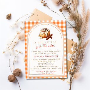 Invitación Rollo de Canela Sencillo en el Horno para Baby Sho