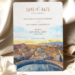 Invitación Roma Italia Guarde la Fecha Basílica de San Pedro