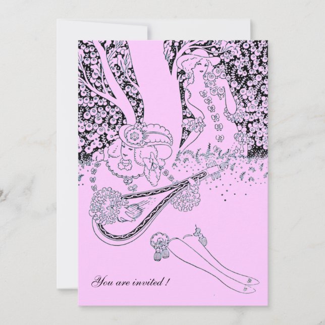 INVITACIÓN ROMANCE /AMANTES ROMÁNTICOS FIESTA DE BODAS DE LIL (Anverso)