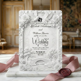 Invitación Romance de Boda en Jardín Barroco Ceremonia de Bod
