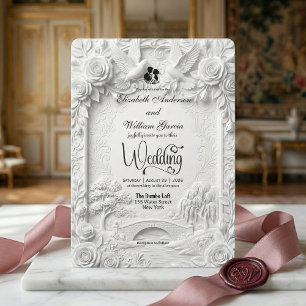 Invitación Romance de Boda en Jardín Barroco Ceremonia de Bod