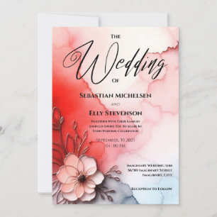 Invitación Romance de Gradación Roja