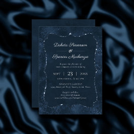 Invitación Romance de la Marina de Medianoche | Damasco de zu