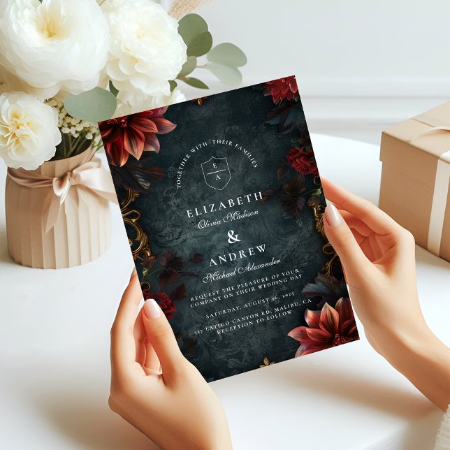Invitación Romance del Boda gótico barroco (Subido por el creador)