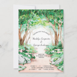 Invitación Romance ecléctico - Boda de ruta forestal |