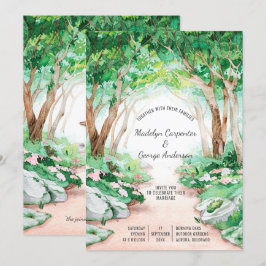 Invitación Romance ecléctico - Boda de ruta forestal |