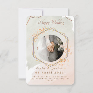 Invitación Romance elegante Boda fotográfico Minimalista Do