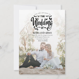 Invitación Romance elegante   Boda fotográfico Minimalista Do