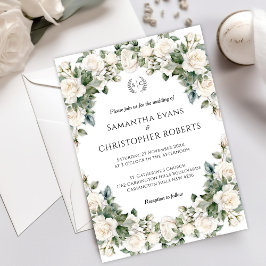 Invitación Romance en el jardín: Boda Monogramado Novia & Gro