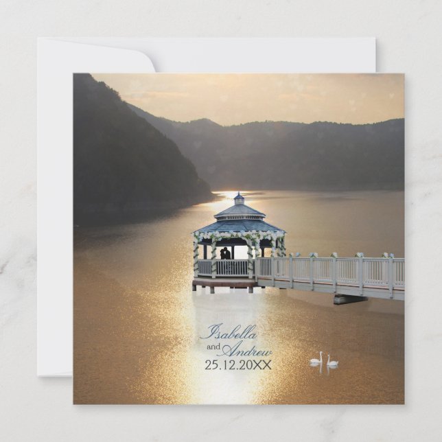 Invitación Romance en el lago (Anverso)